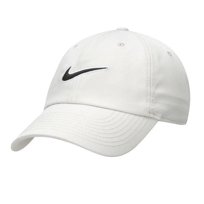 Nike Sunshade Cap with Embroidery, Acetate Fiber, Unisex Couple Style, Light Bone Color/Black Fb5369-072