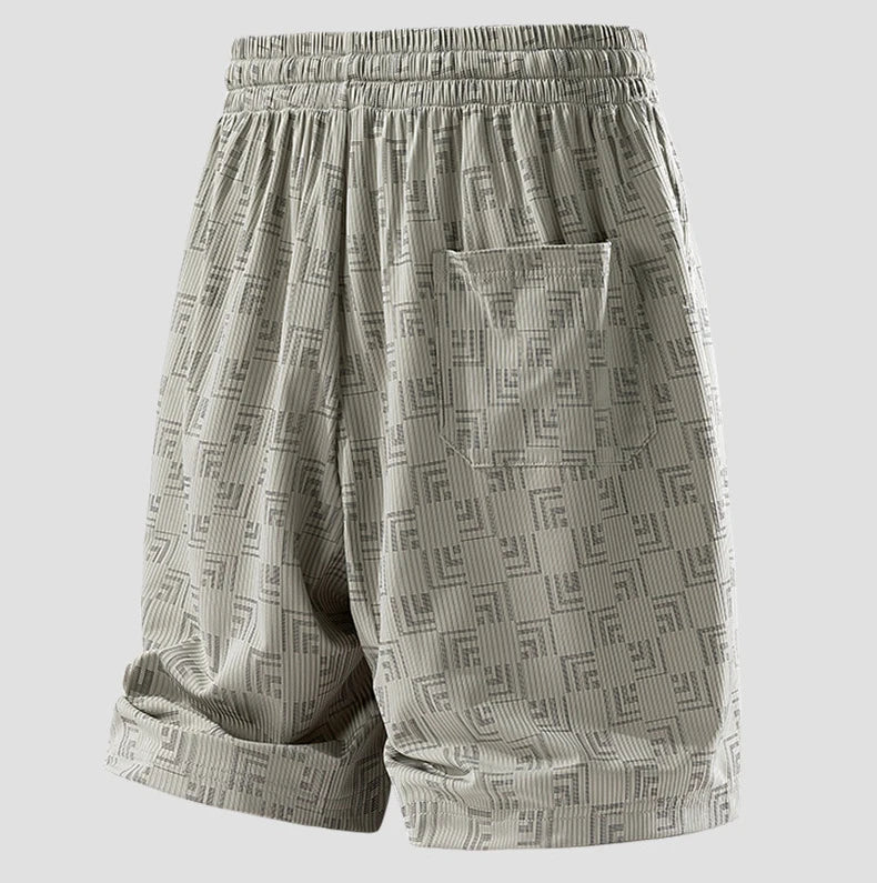 Men's Printed Cargo Shorts Summer Ice Silk Casual Loose Plus-Size 7XL 8XL Shorts Outdoor Gym Running Sports Five-Point Shorts