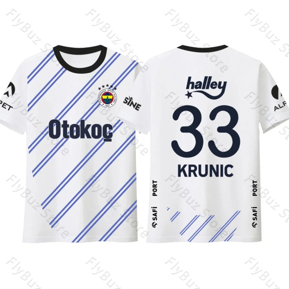 New Fashion Street Breathable Quick-Drying Training Jersey T-Shirt Fenerbahce Fan Jersey Children's Size And Adult Size