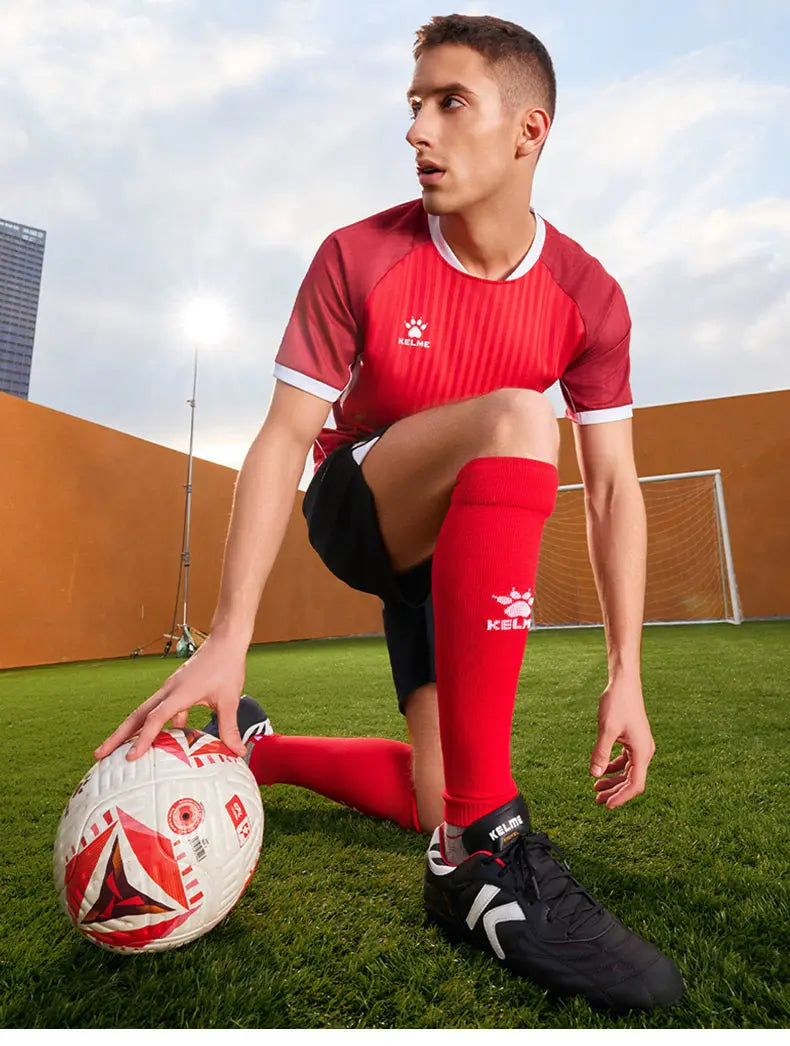 Kelme Men's Football Jersey Breathable Quick Drying Jersey Comprehensive Training Short Sleeved Top Customized Training Uniform
