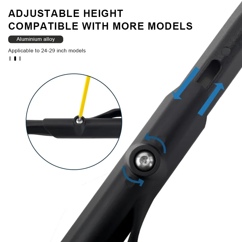 RIDERACE Bicycle Kickstand Adjustable Aluminum 24-29 Inch Mountain Bike Stay Side Rear Parking Rack Road Cycling Side Footrest