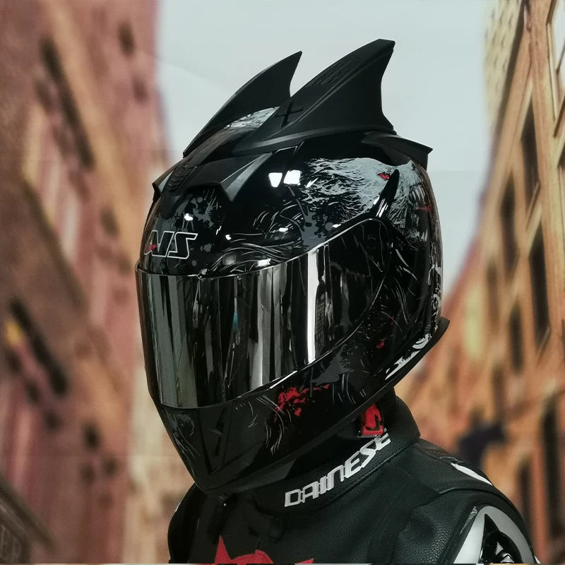 AIS helmet men and women electric motorcycle hard hat full helmet four-season summer knight head