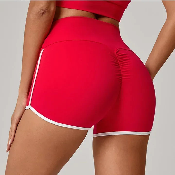 Women's Sports Yoga Shorts High Waist Scrunch Fitness Running Cycling Quick Dry Exercise Female 3 Points Yoga Shorts XP14