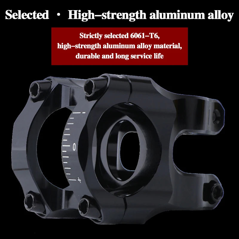 HASSNS MTB Handlebar Stem 31.8mm Road Bike Mountain Bicycle Bridge Short Power Aluminum Alloy Ultralight High-strength Short