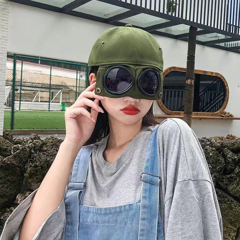 Aviator Hat Korean Adult/Child Version Personality Glasses Cap Sunglasses Sunshade Spring Summer Versatile Tide Baseball Cap