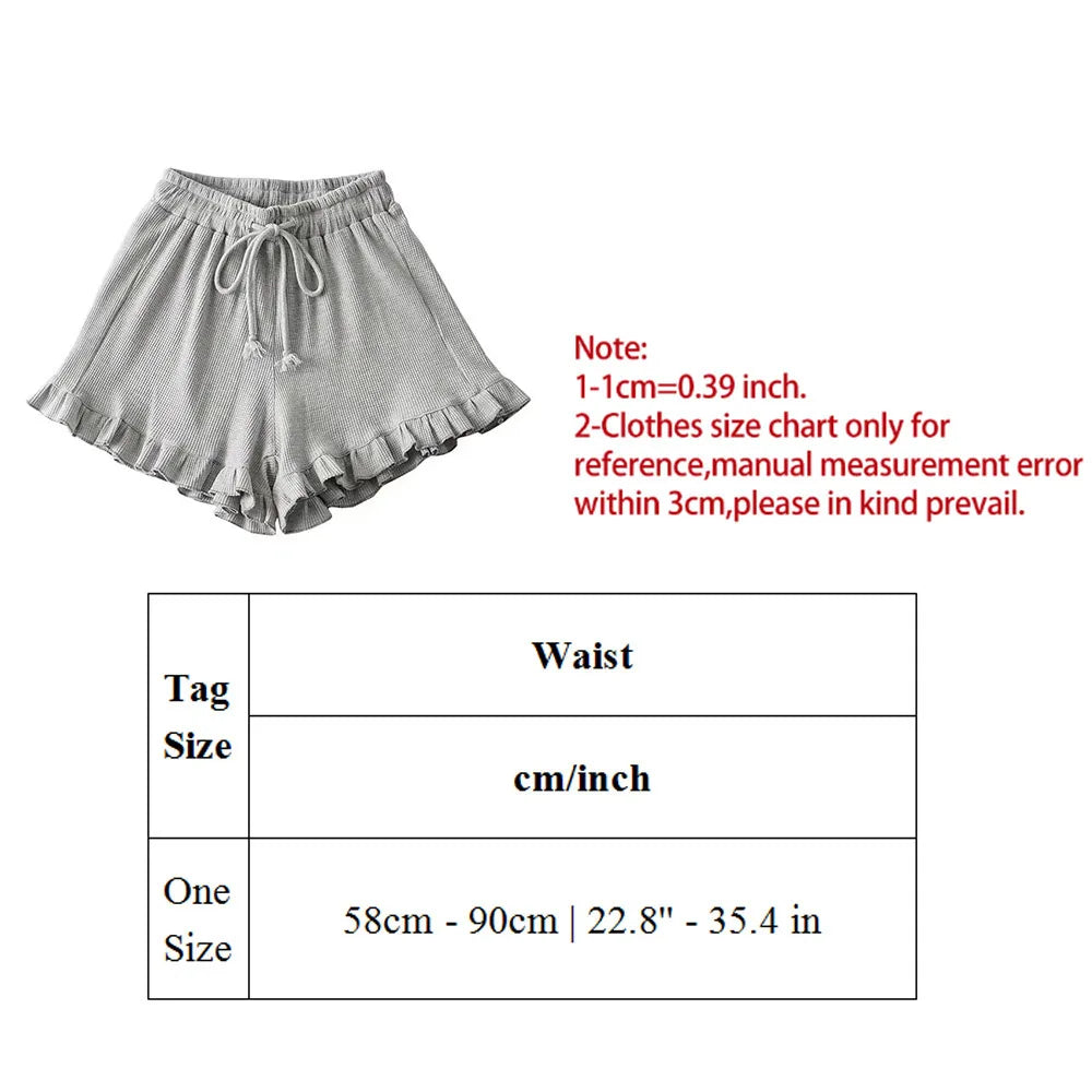 Women's Shorts Breathable Drawstring Elastic Waist Pants Lightweight Solid Color Casual Sports Sweatpants Fashion Lady Hot Pants