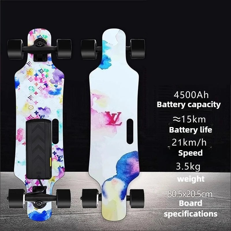4 Wheel Electric Scooter Single Drive, 15km Range 150KG Load & 30° Climb, 22km/h Speed 90min Charge for Adults Teens Commuters