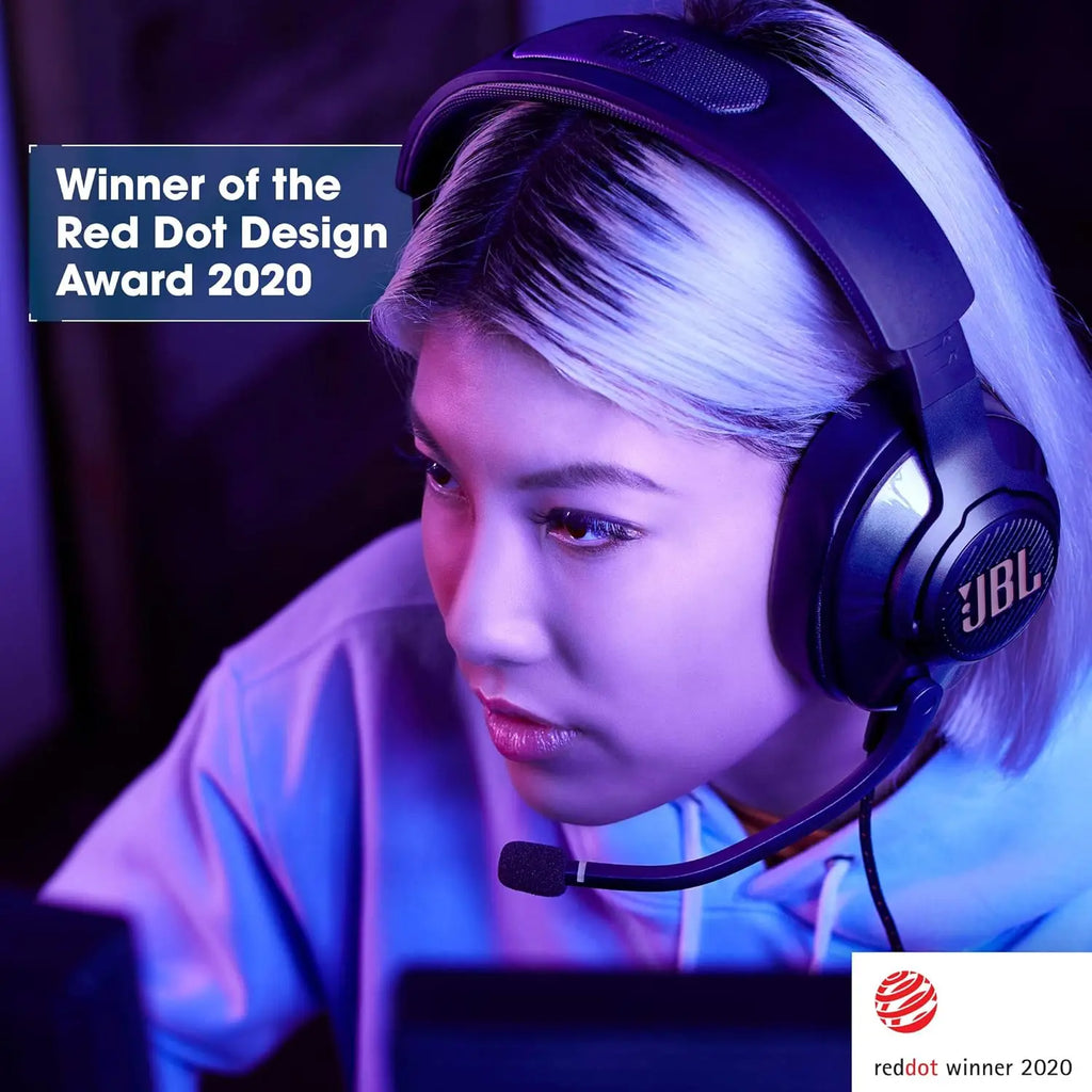 JBL Quantum 400 - Wired over-ear gaming headset with game-chat balance dial, JBL QuantumSURROUND and DTS