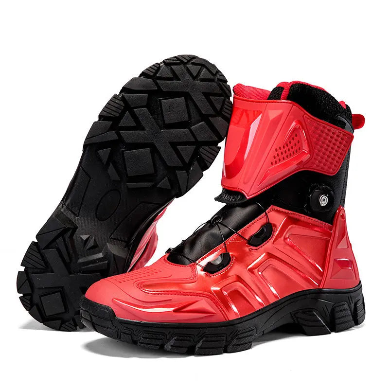 Moto Boots Motorcycle Breathable Off-road Men Women Leather Waterproof Pull Boots 47 Locomotive Equipment Summer Cycling Shoes