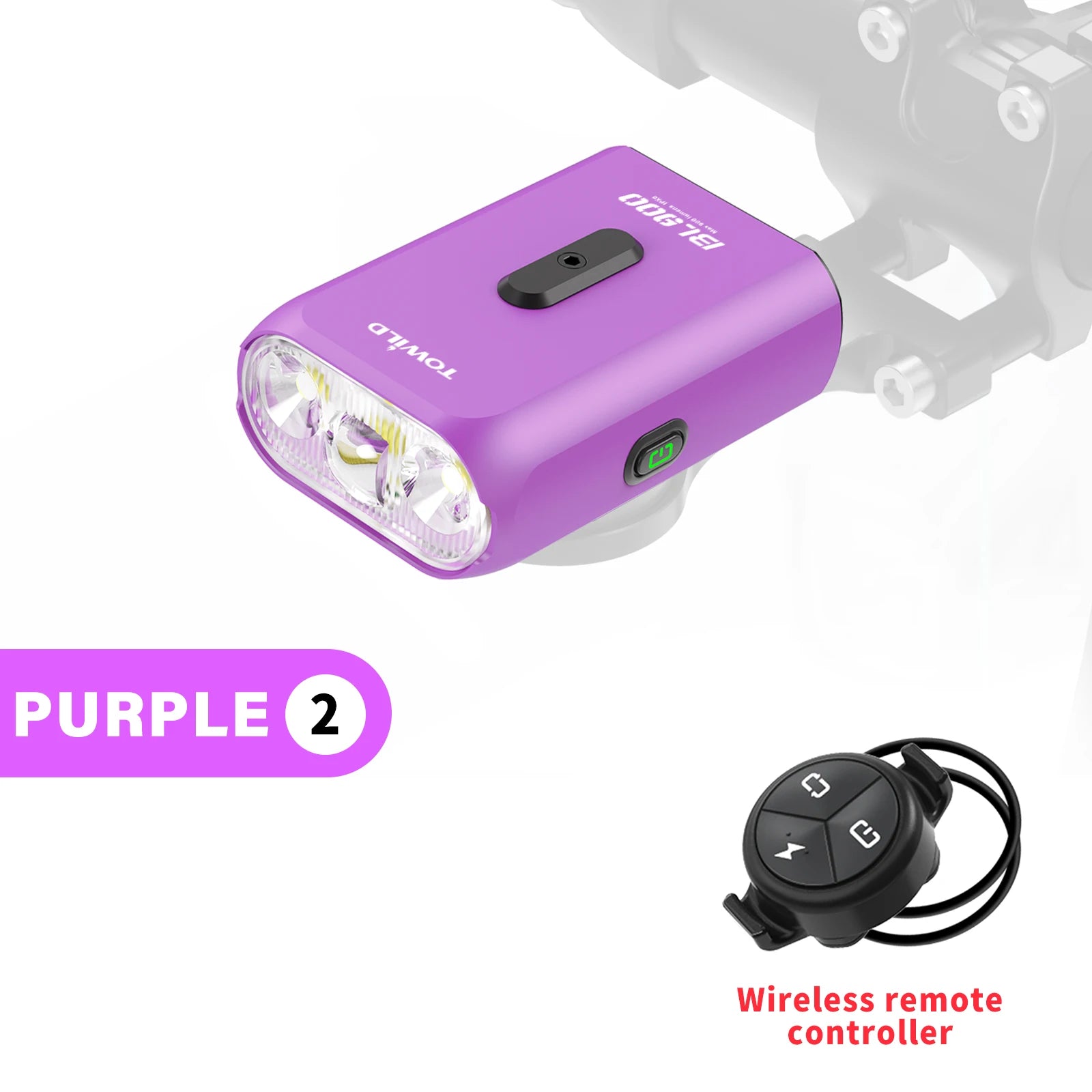 TOWILD BL900 Dual Mounted Bicycle Lights With Focus/Flood Beam 1100LM Rechargeable Bike Light Daytime Safety Night illumination