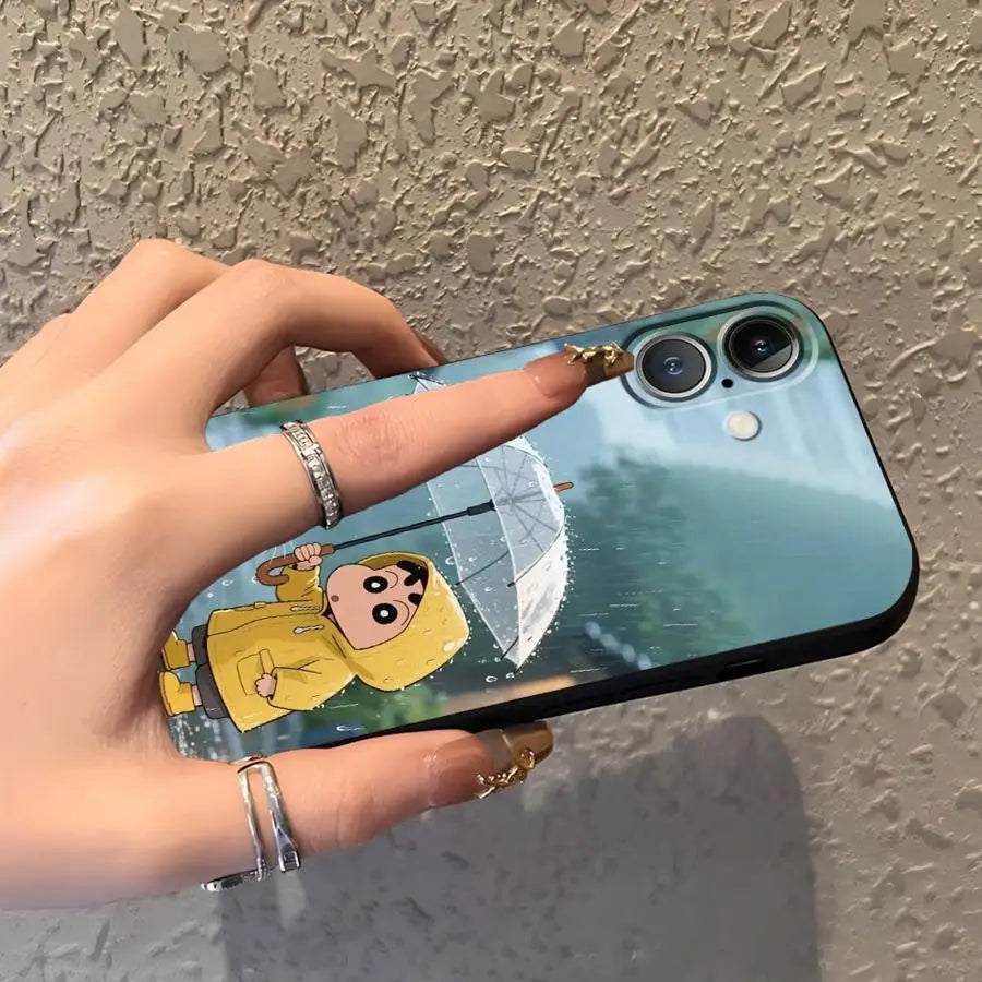 Funda Phone Cover Case for Apple iPhone 17 Pro Max 16 14 13 11 15 Pro 7 8 Air 12 XR XS MAX Cool Cra-yons Shin-chans