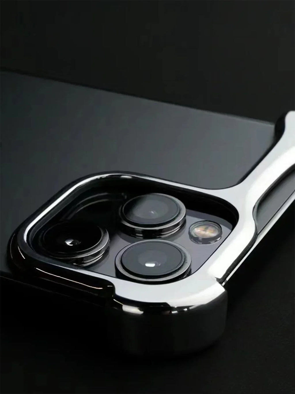 lrregular Metal Bumper Phone Case For IPhone Air 13 14 15 16 17 Pro Max Plus Lens Film Protection Bare Aluminum Shockproof Cover