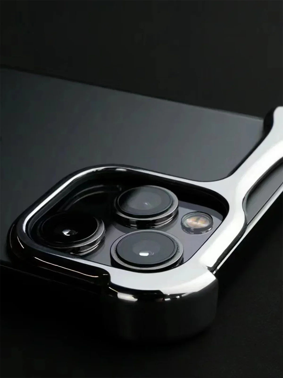 lrregular Metal Bumper Phone Case For IPhone Air 13 14 15 16 17 Pro Max Plus Lens Film Protection Bare Aluminum Shockproof Cover