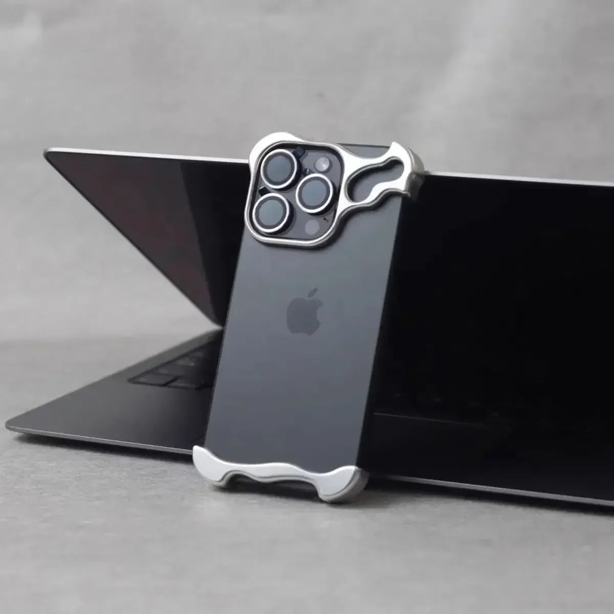 lrregular Metal Bumper Phone Case For IPhone Air 13 14 15 16 17 Pro Max Plus Lens Film Protection Bare Aluminum Shockproof Cover