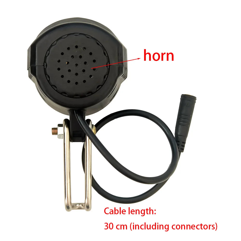 Ebike LED Light Electric Bike Headlight Kit Front Rear Lamp with Horn 36V 48V Mountain Bike Accessories Bicycle Lights