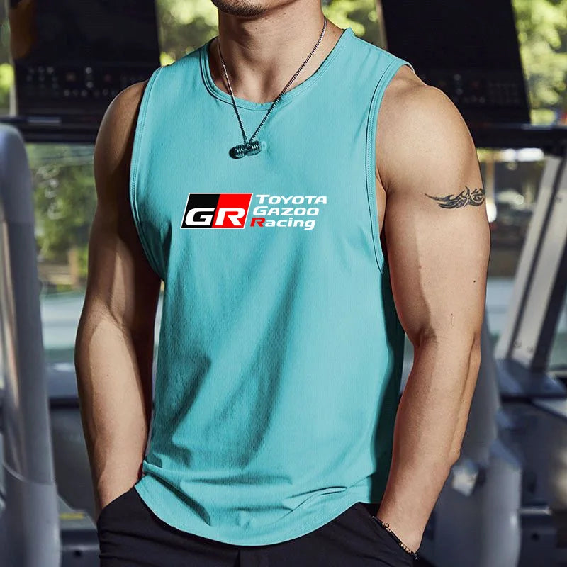 2026 Toyota Racing Men's Sleeveless Tank Top T-shirt Fast Drying Comfortable Summer Gym T-Shirt for Active Wear