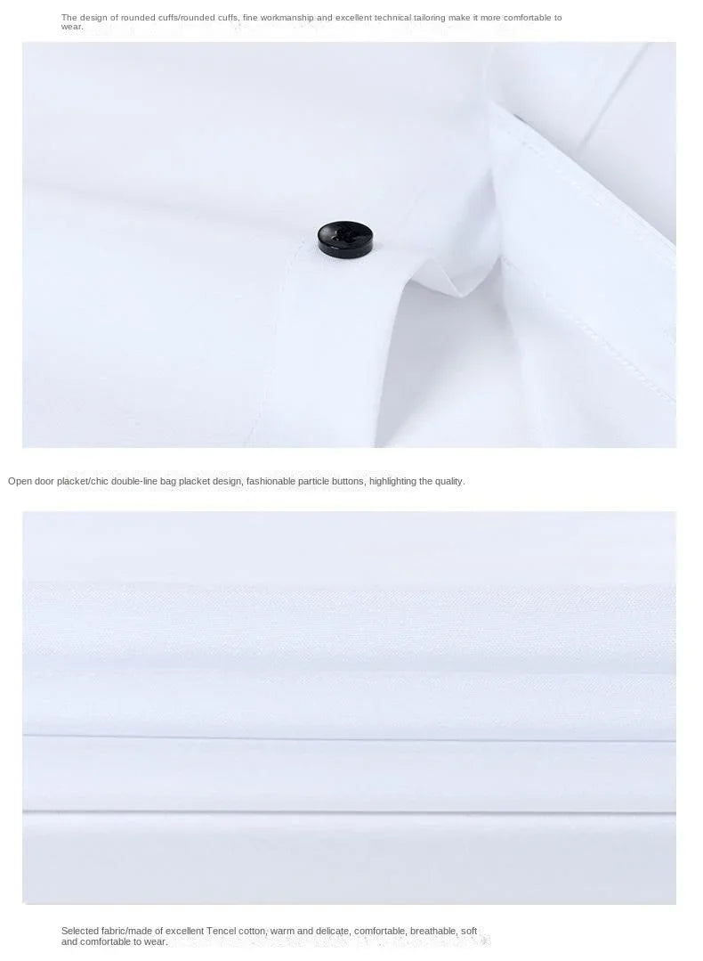 Four sided elastic shirt for men's shirt, multi-color non ironing, wrinkle resistant, simple business dress, casual shirt