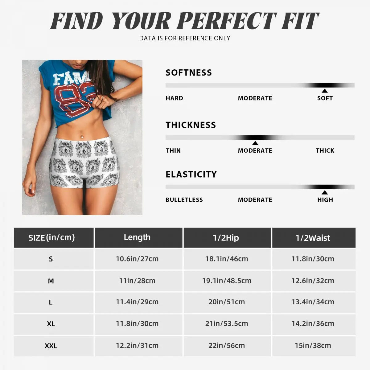 Custom V-Volcom Logo Women Gym Workout Running Shorts Athletic Volleyball Biker Yoga Shorts