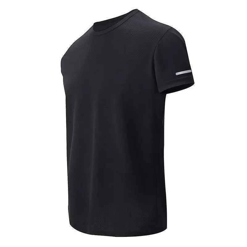 Solid Color Quick Drying Breathable Sports T-shirt For Men Running Basketball Football Training Fitness Short Sleeve T Shirt Man
