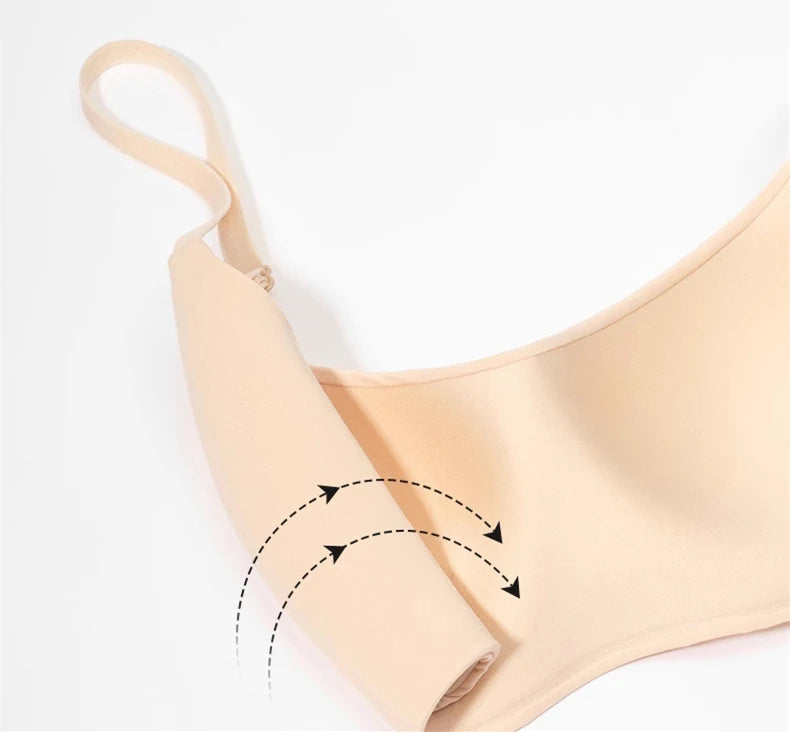 Thin One-piece Seamless Underwear Women's Small Breasts Gathered On The Collection Side Breasts No Steel Ring Breathable Bra