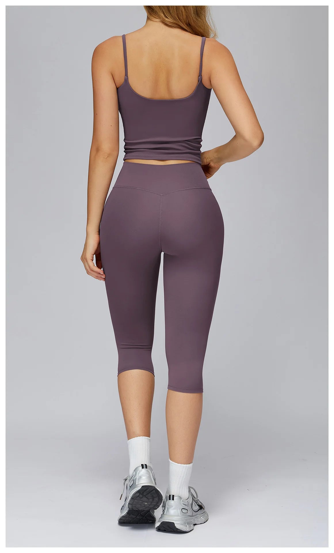 Yoga Set 2 Pieces Sports Outfits Female Clothing Fitness Vest Sportswear Women Tracksuit High Waist Leggings Sport Bra Yoga Suit