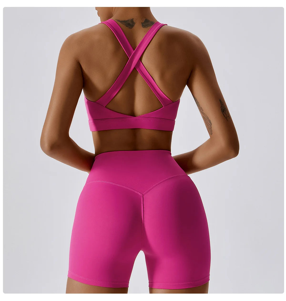 Women's Tracksuit 2PCS Fitness Suit Yoga Sets Sportswear Workout Sports Bra High Waist Leggings Gym Clothing Push Up Sports Suit