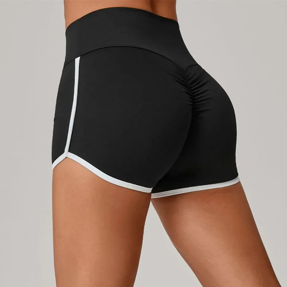 Women's Sports Yoga Shorts High Waist Scrunch Fitness Running Cycling Quick Dry Exercise Female 3 Points Yoga Shorts XP14