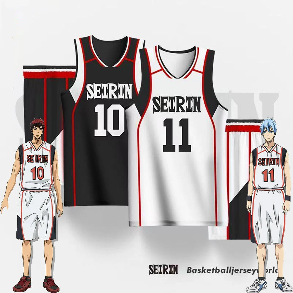 Kuroko Tetsuya Cosplay Anime Kuroko No Basket Cosplay Costume Wig Kagami Taiga Jersey SEIRIN Basketball 10 11 Jersey Sportswear