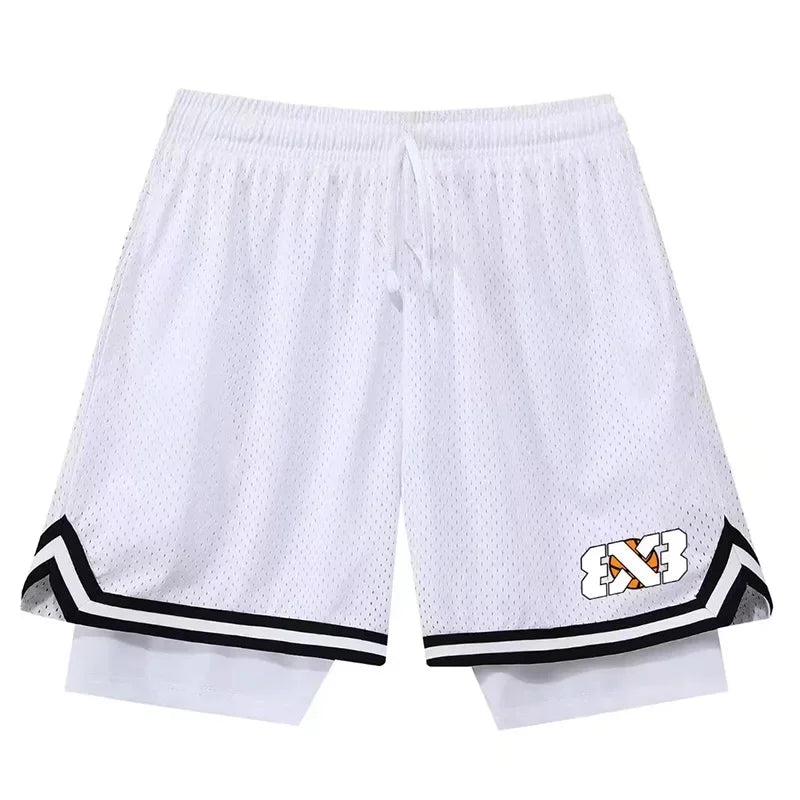 Fake Two Basketball Shorts Loose American Anti-light Men Women Ball Pants Summer Quasi-training Running Sports Five-point Pants