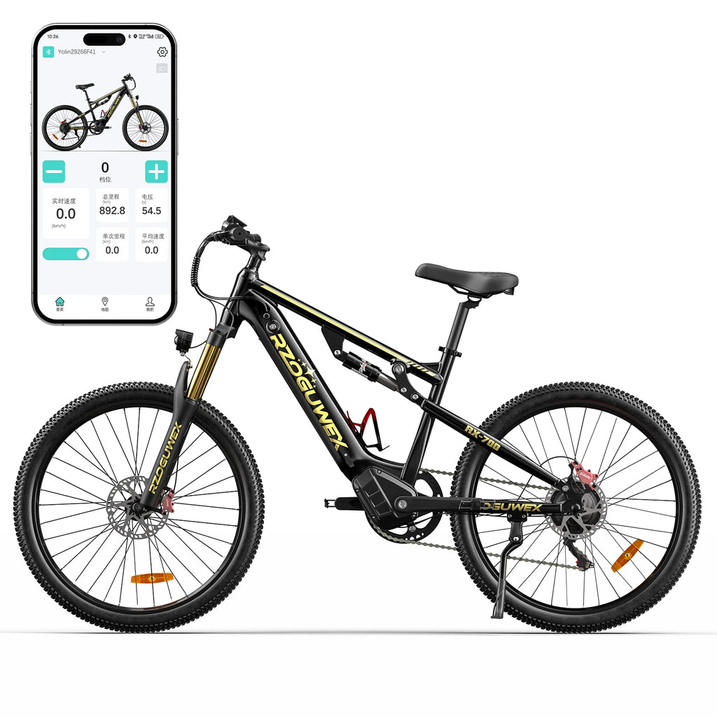 RZOGUWEX RX700 Adult Electric Bicycle 500W Motor 48V 17.5Ah Battery Electric Bike 26-inch Tires Off-road E Bike