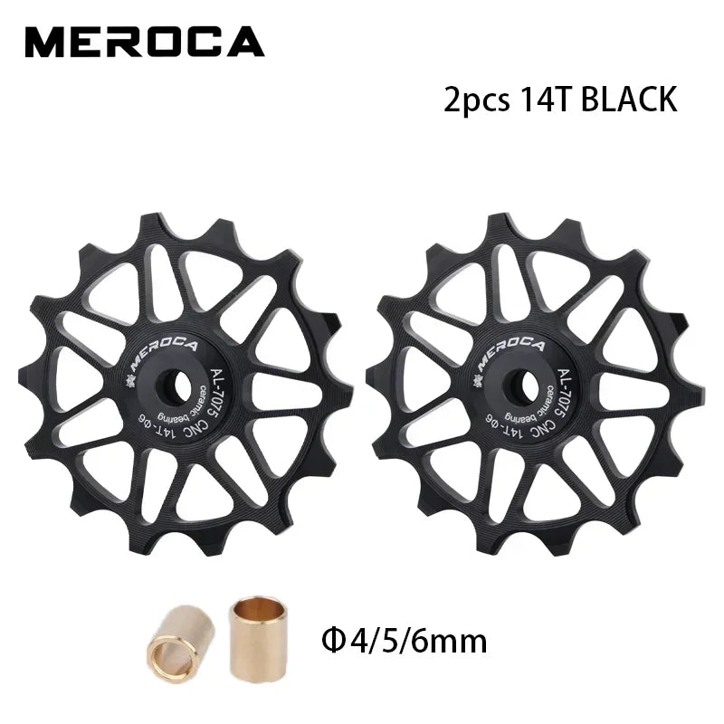 12 14T Road Bike Ceramic Bearing Pulley 8V 9V 10V 11v Rear Derailleur Guide Wheel for Sram Shimano Mountain Bike Derailleur
