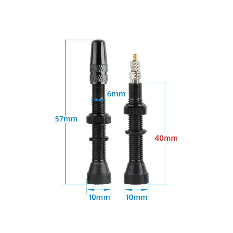 Deemount 2pcs 40/60/80mm Bike Presta/FV Valve Stem for Tubeless Tire MTB Road Bike Bicycle No Tube Rim Parts