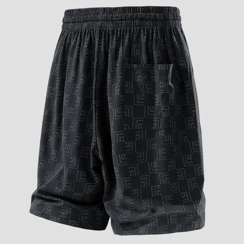 Men's Printed Cargo Shorts Summer Ice Silk Casual Loose Plus-Size 7XL 8XL Shorts Outdoor Gym Running Sports Five-Point Shorts