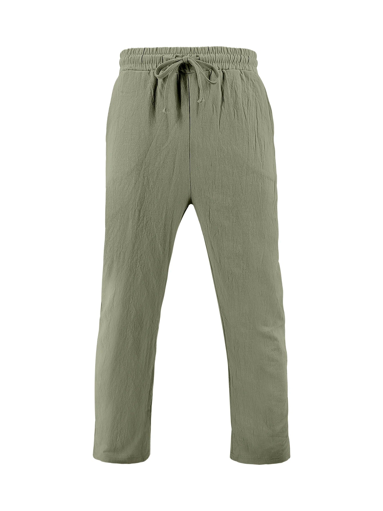 2025 New Arrival Men's Casual Tracksuit Linen Shirt and Pants Set Breathable Summer Outfits for Beach and Daily Wear