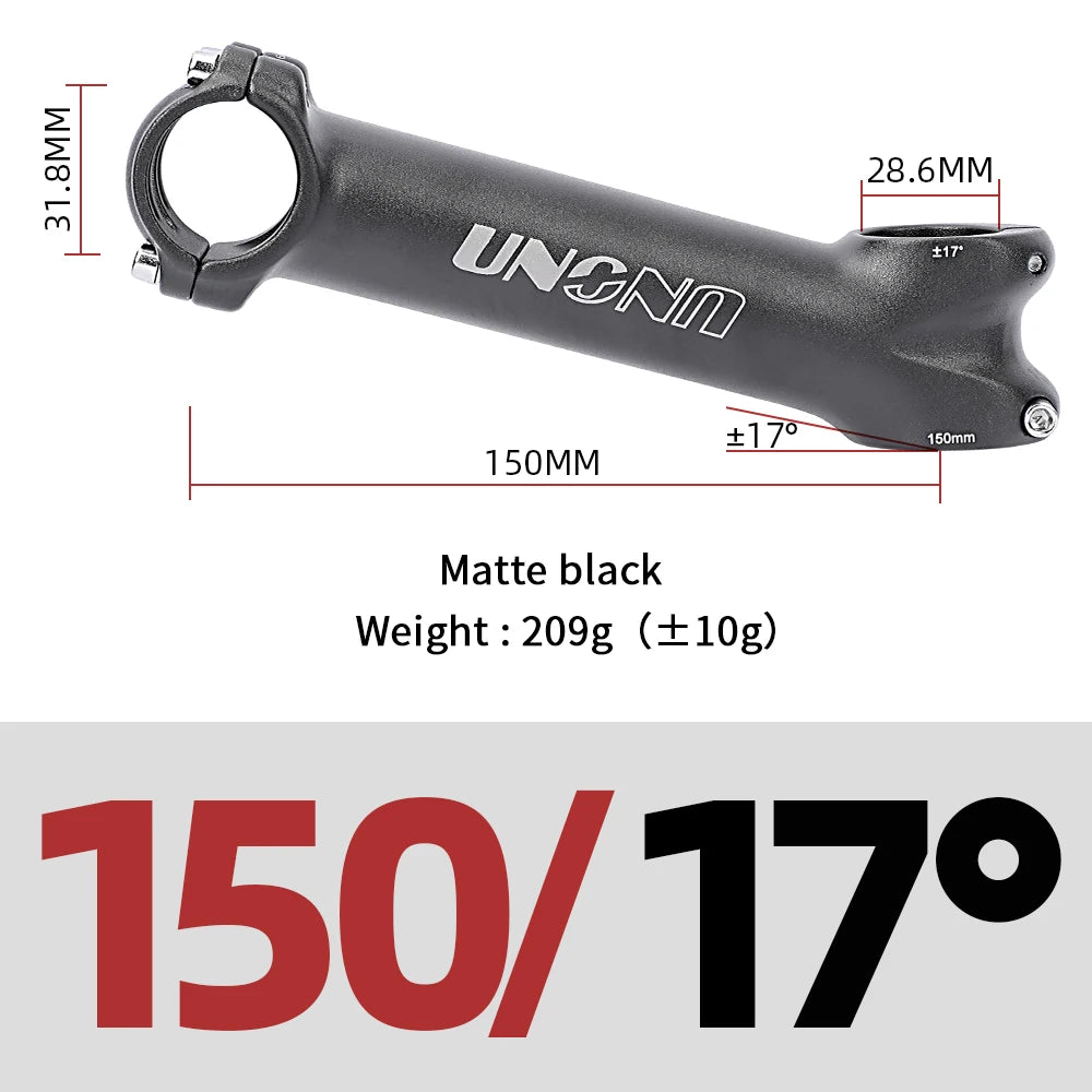 UNO Long Road Bike Stem 140/150mm Mtb Handlebar Stem 7/17 Mtb Bike Table 31.8mm Takeaway Down Stem Bicycle Bridge Mount