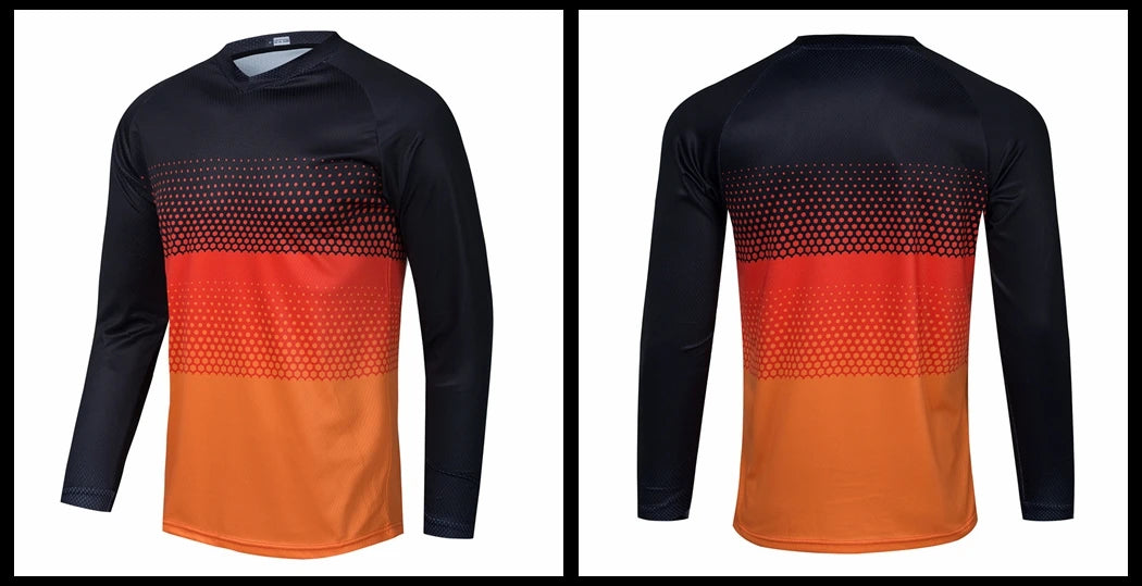 Black Dirt Bike Jersey Kids Motocross Jersey Youth Off Road Motorcycle Shirt Boys DH BMX mtb Jersey Long Sleeve Cycling Jersey