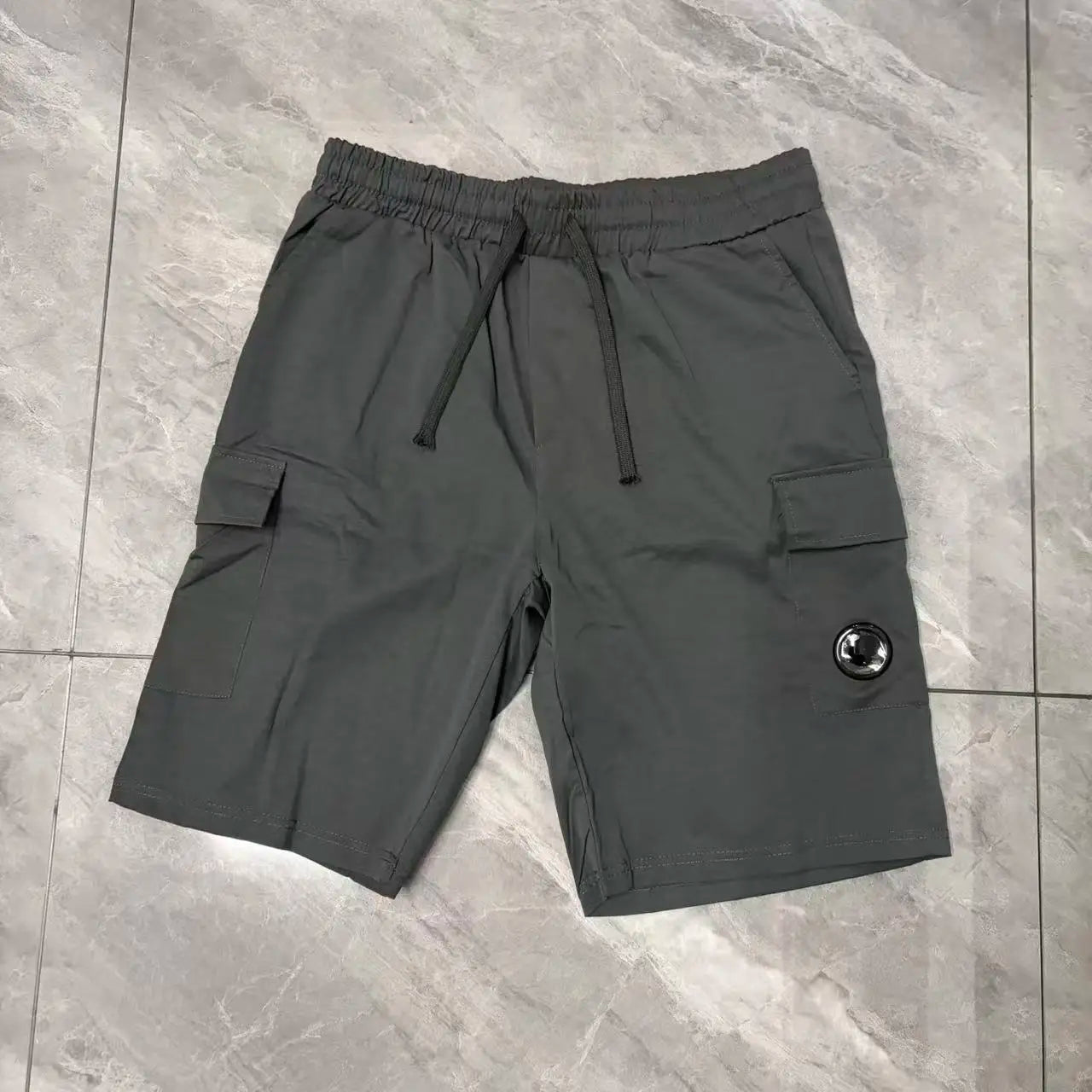 Men's beach pants, casual shorts, five quarter shorts, breathable hanging shorts, elastic waist slim fit multi pocket shorts