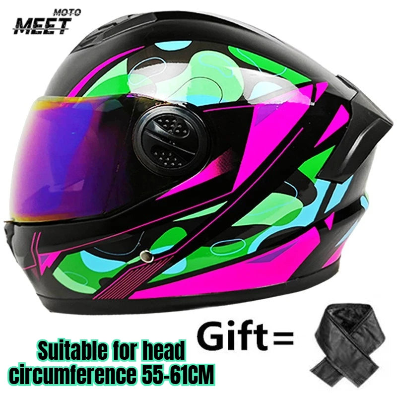 Motorcycle Helmet Casco Moto Motorbike Double Lenses Full Face Helmet Motorcycling Racing Helmet Casco Moto Casque