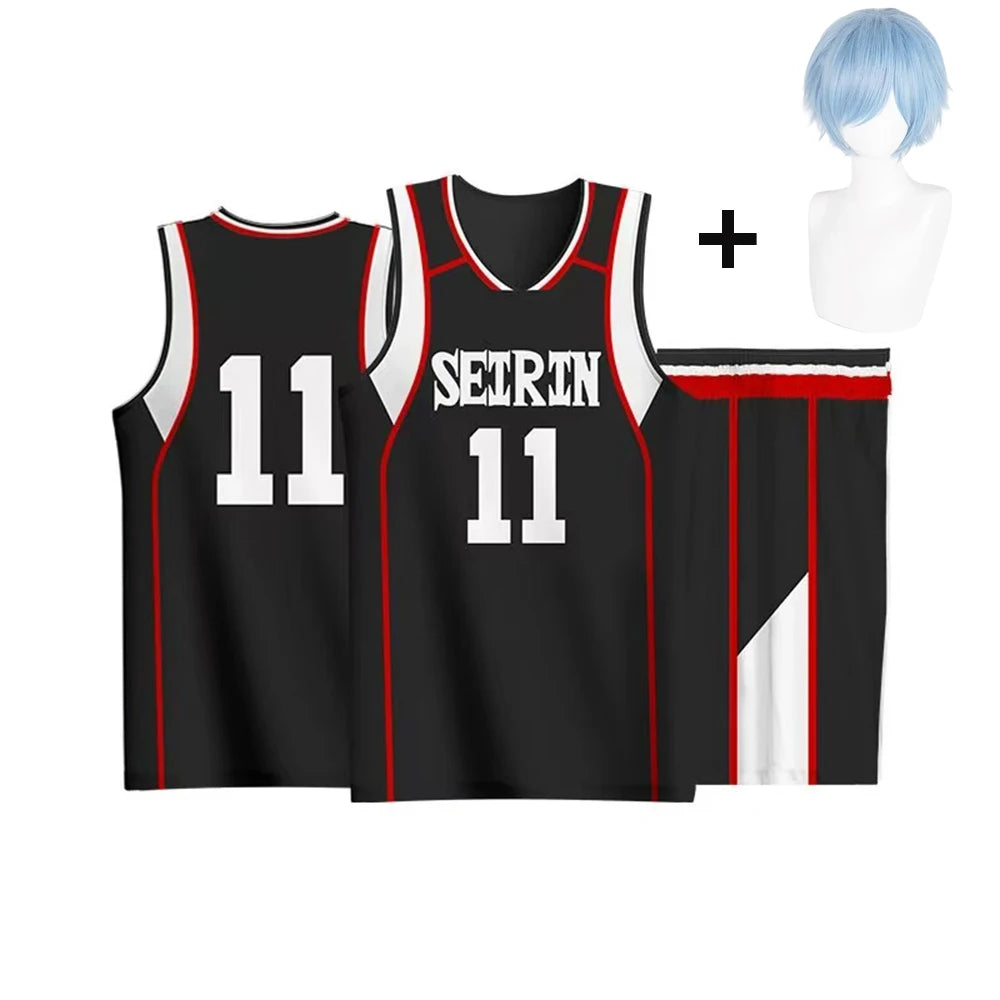 Kuroko Tetsuya Cosplay Anime Kuroko No Basket Cosplay Costume Wig Kagami Taiga Jersey SEIRIN Basketball 10 11 Jersey Sportswear