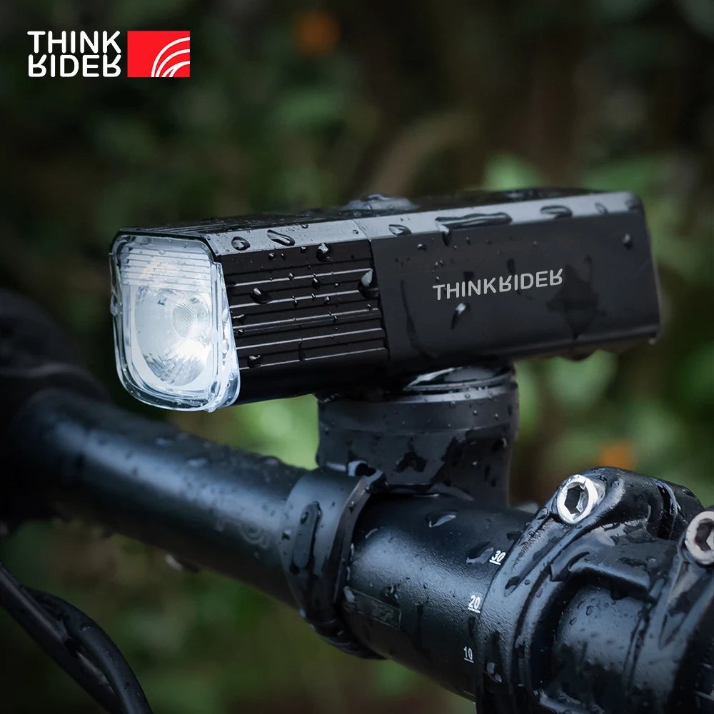 ThinkRider Bike Headlight flahlight bicycle Front lamp light Flashlight 400 600 800Lumen LED USB rechargable