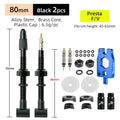 Presta Nozzles W/ Uni-body Rectangle Base for Bicycle Tubeless Rim F/V Valve Nipples MTB Road Bicycle Carbon Wheelset Tire Part