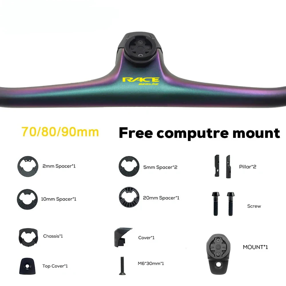 RACE -20 Degrees MTB Handlebar Chameleon Color   FRASER IC SL WC For Sparks Frame Full Carbon Fibre Integrated Cockpit