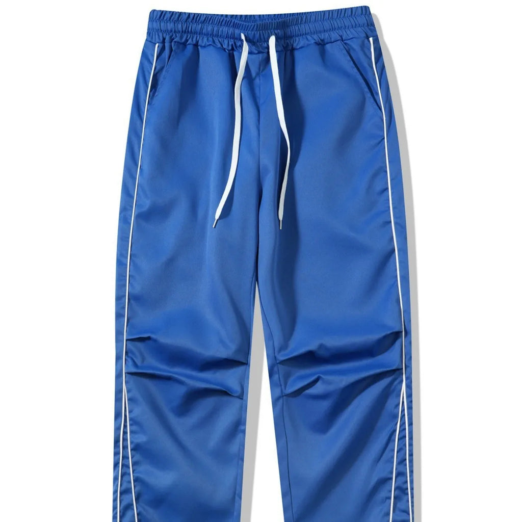 Retro Vintage Wide Leg Loose Pants Spring Summer Me High Elastic Waist Pocket Sporty Long Trousers LXDZ-KJ-CK029-WW