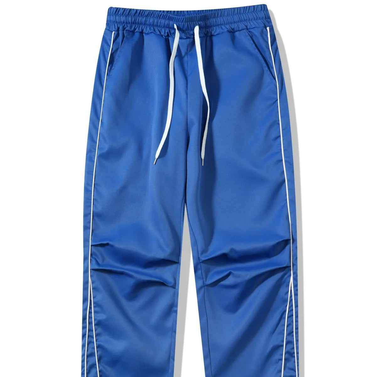 Retro Vintage Wide Leg Loose Pants Spring Summer Me High Elastic Waist Pocket Sporty Long Trousers LXDZ-KJ-CK029-WW