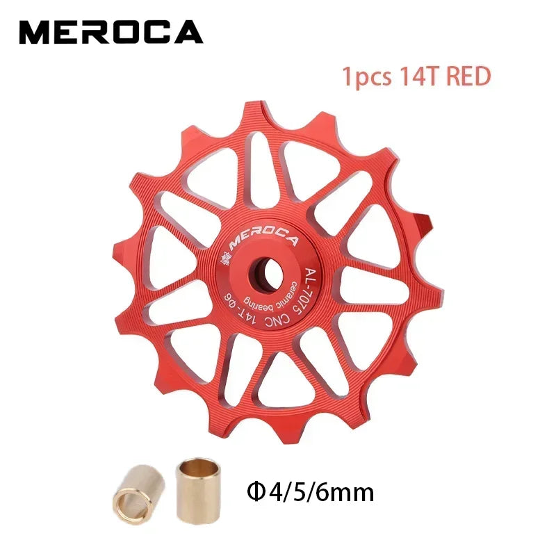 12 14T Road Bike Ceramic Bearing Pulley 8V 9V 10V 11v Rear Derailleur Guide Wheel for Sram Shimano Mountain Bike Derailleur