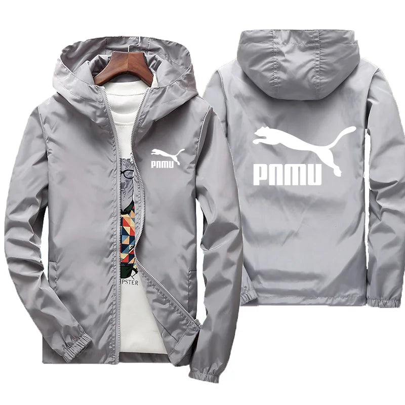 2026 New Men's Spring Autumn Windproof Sunscreen Coat Hooded Long Sleeve Thin Jacket Outdoor Fashion Trend Daily Outerwear