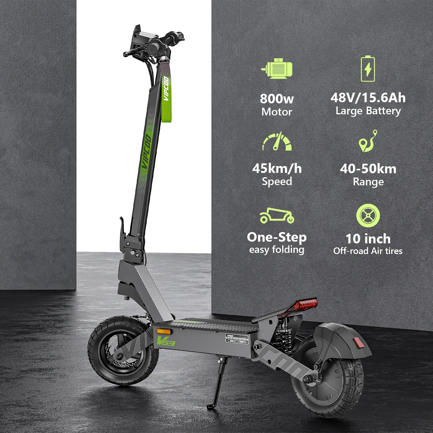 UK Warehouse High Speed VIPCOO VS3 48V 800W Motorized Electric Scooters Drop Shipping for Britain England