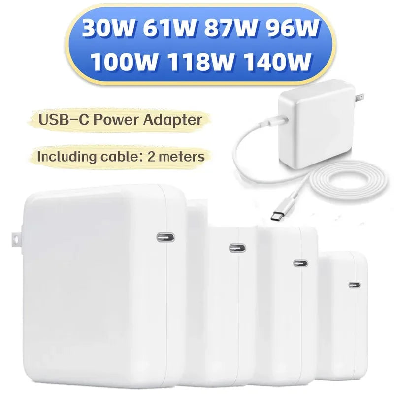 Charger for Apple Macbook Pro 16 15 13 inches laptop, 30W 61W 87W 96W 100W 118W 140W, MacBook Pro type-c