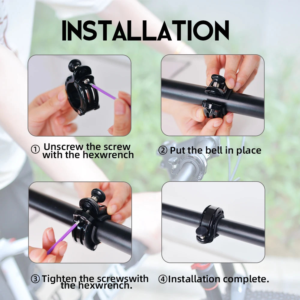 ThinkRider Bicycle Bell Invisible Cycling Safety Signal Warning Sound Loud and Clear Ringtone Fashion Horn MTB bike Accessories