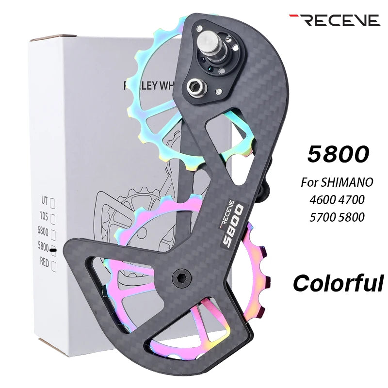RECEVE Bicycle Derailleur Groupset Road Bike Rear Derailleur Pulley Ceramic Jockey Wheel Carbon Cycling R5800 R6800 R7000 R8000
